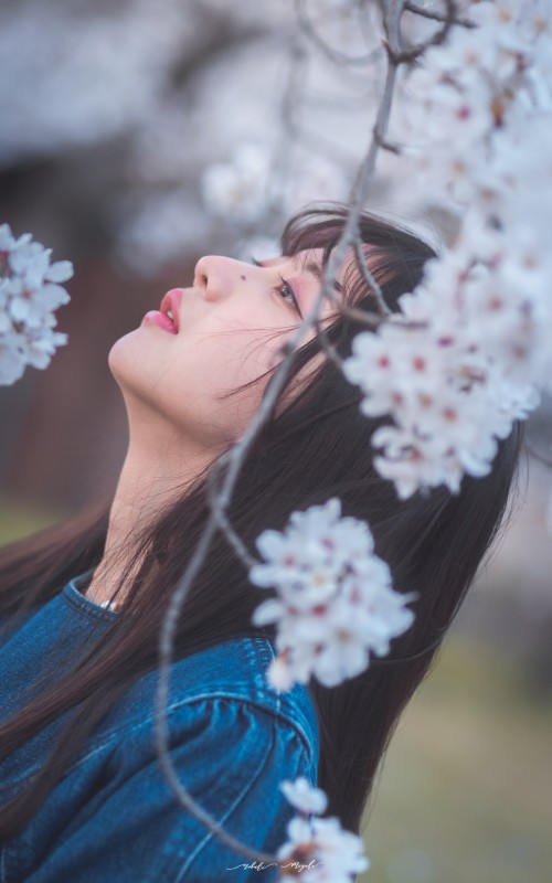 女性のポートレートモデルの写真。